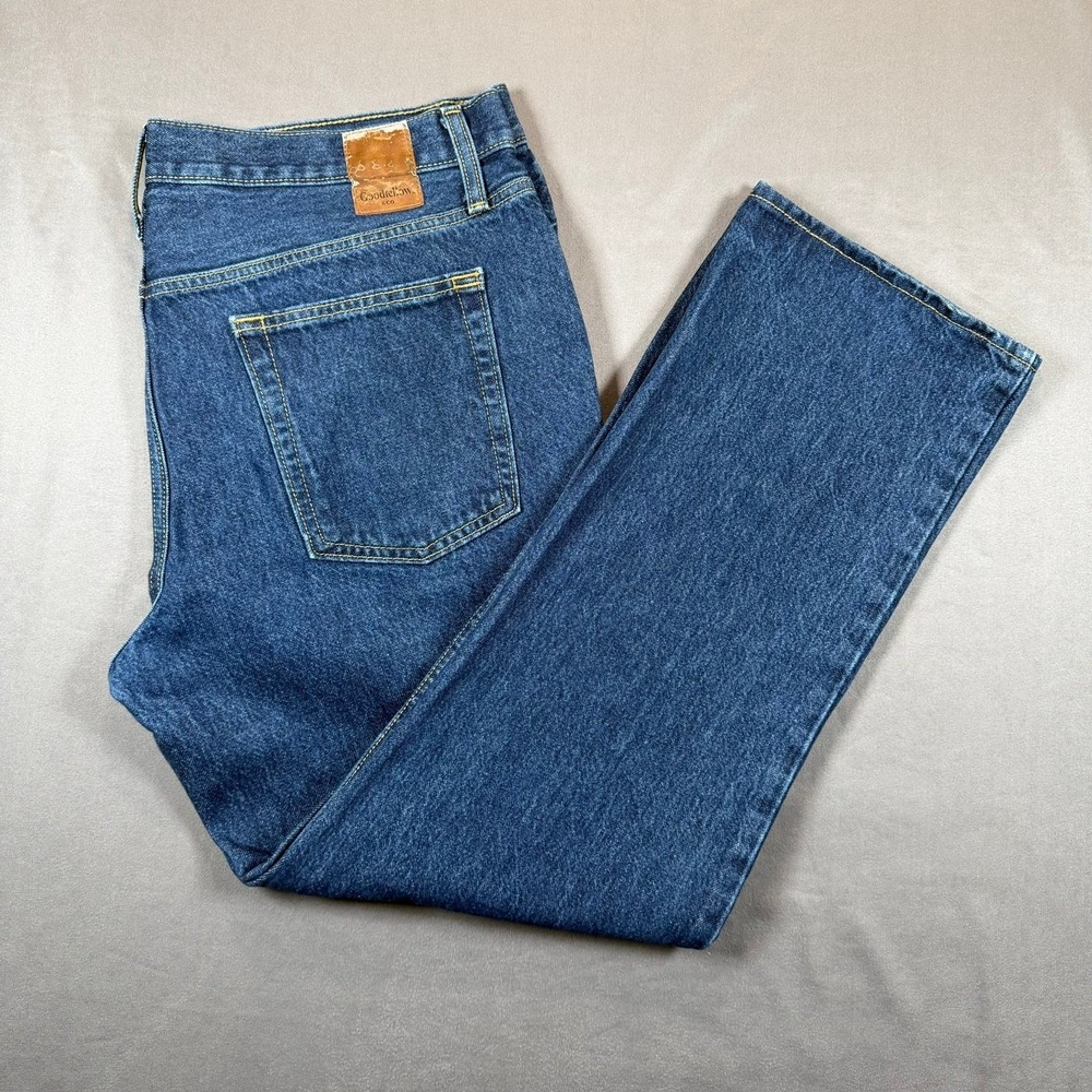 Goodfellow & Co Straight Recto Mens 38x30 Blue Denim Jeans Casual Everyday